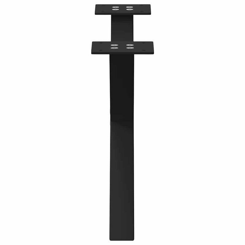 vidaXL 2 db fekete, X alakú acél dohányzóasztal láb 50 x (30-31) cm