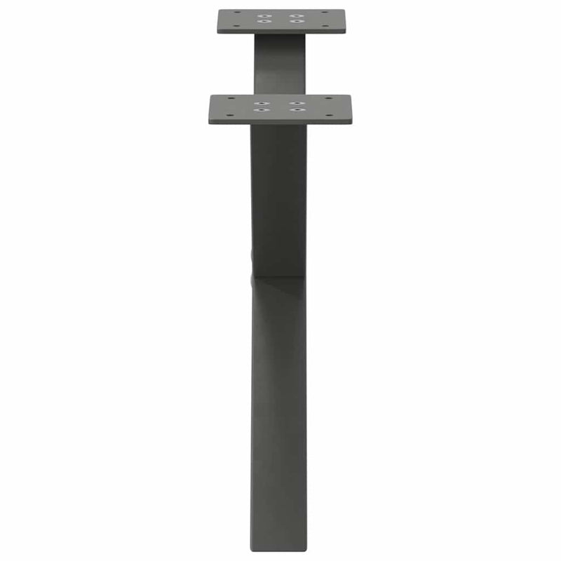 vidaXL 2 db antracitszürke X-alakú acél dohányzóasztal láb 50x(30-31) cm
