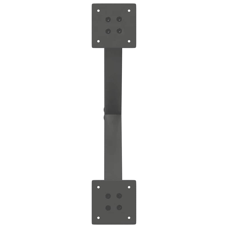 vidaXL 2 db antracitszürke X-alakú acél dohányzóasztal láb 50x(30-31) cm