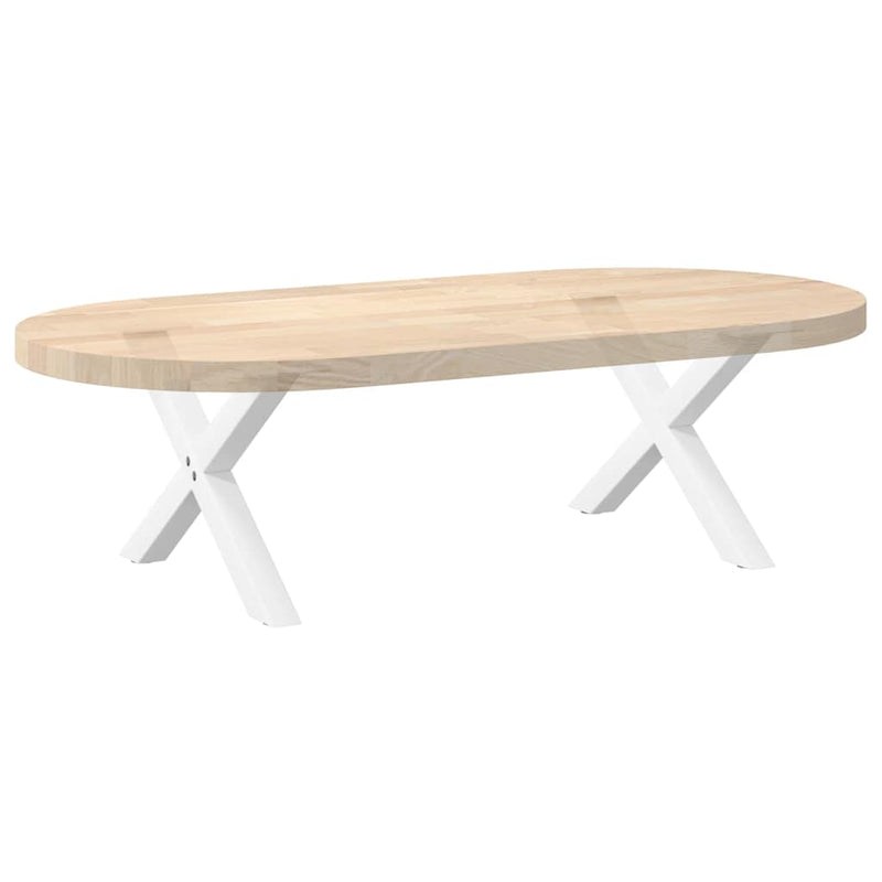vidaXL 2 db fehér, X alakú acél dohányzóasztal láb 60 x (30-31) cm