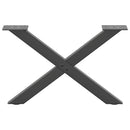 vidaXL 2 db antracitszürke X-alakú acél dohányzóasztal láb 60x(30-31) cm