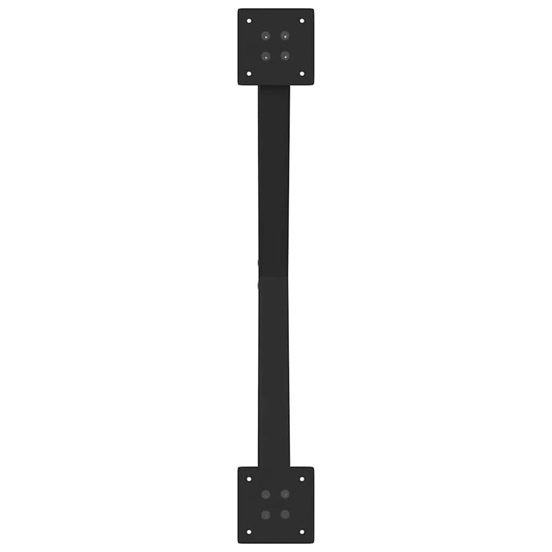 vidaXL 2 db fekete, X alakú acél dohányzóasztal láb 70 x (30-31) cm