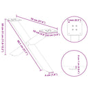 vidaXL 2 db fekete, X alakú acél dohányzóasztal láb 70 x (30-31) cm