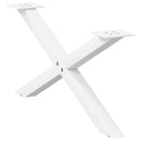 vidaXL 2 db fehér, X alakú dohányzóasztal láb 70 x (30-31) cm acél