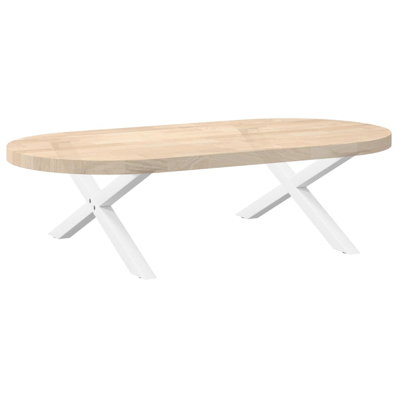 vidaXL 2 db fehér, X alakú dohányzóasztal láb 70 x (30-31) cm acél