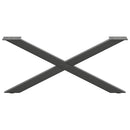 vidaXL 2 db antracitszürke X-alakú acél dohányzóasztal láb 70x(30-31) cm