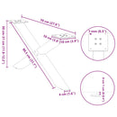 vidaXL 2 db antracitszürke X-alakú acél dohányzóasztal láb 70x(30-31) cm