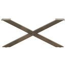 vidaXL 2 db X alakú natúr acél dohányzóasztal láb 70x(30-31) cm