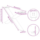 vidaXL 2 db X alakú natúr acél dohányzóasztal láb 70x(30-31) cm