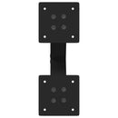 vidaXL 2 db fekete, X alakú acél dohányzóasztal láb 28 x (42-43) cm