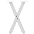 vidaXL 2 db fehér, X alakú dohányzóasztal láb, 38 x (42-43) cm, acél