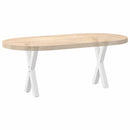 vidaXL 2 db fehér, X alakú dohányzóasztal láb, 38 x (42-43) cm, acél