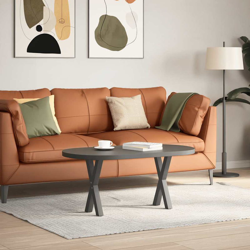 vidaXL 2 db antracitszürke X-alakú acél dohányzóasztal láb 38x(42-43) cm
