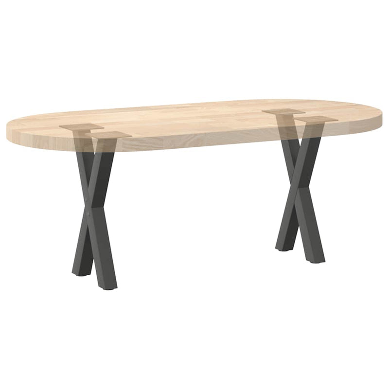 vidaXL 2 db antracitszürke X-alakú acél dohányzóasztal láb 38x(42-43) cm