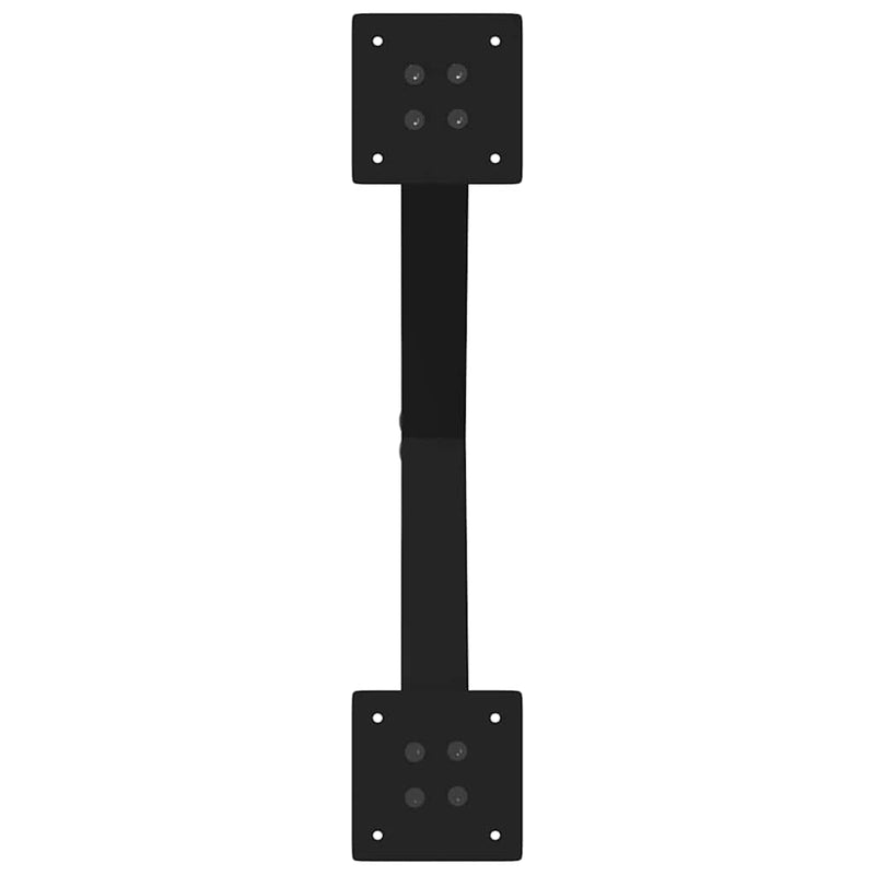 vidaXL 2 db fekete, X alakú acél dohányzóasztal láb 60 x (42-43) cm