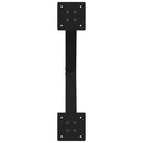 vidaXL 2 db fekete, X alakú acél dohányzóasztal láb 60 x (42-43) cm
