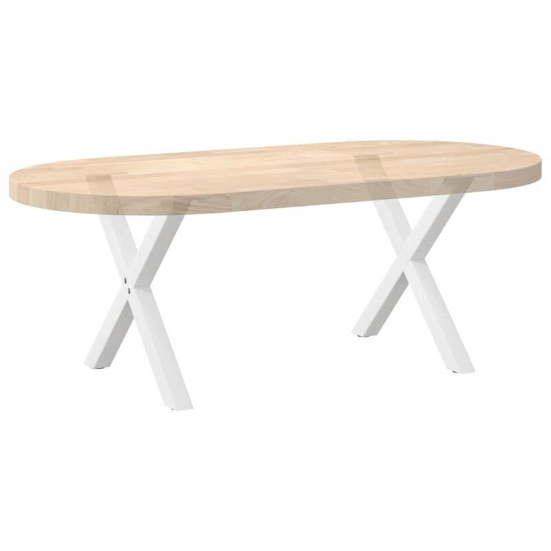 vidaXL 2 db fehér, X alakú acél dohányzóasztal láb 60 x (42-43) cm