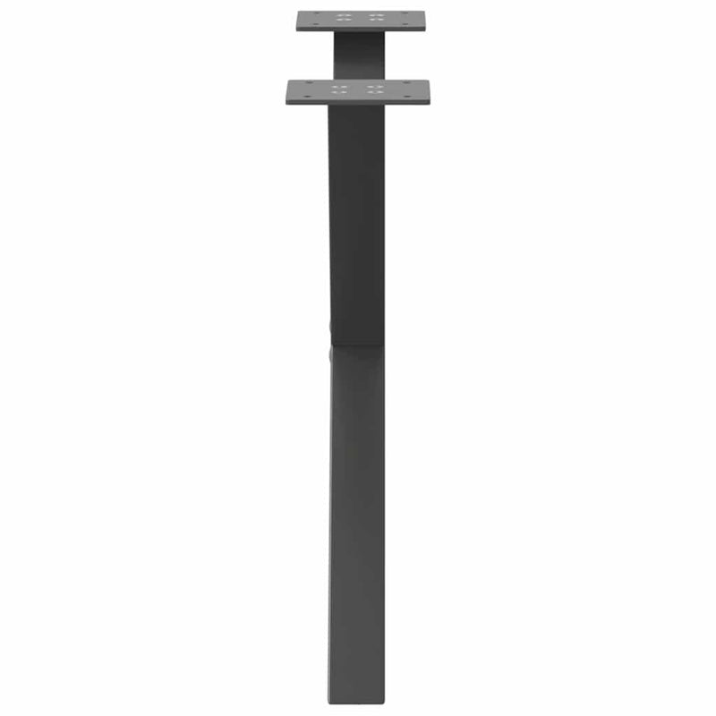 vidaXL 2 db antracitszürke X-alakú acél dohányzóasztal láb 60 x (42-43) cm