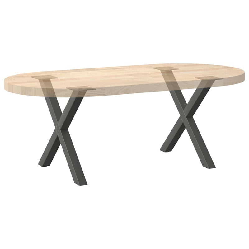 vidaXL 2 db antracitszürke X-alakú acél dohányzóasztal láb 60 x (42-43) cm