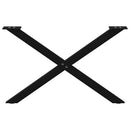 vidaXL 2 db fekete, X alakú acél dohányzóasztal láb 70 x (42-43) cm