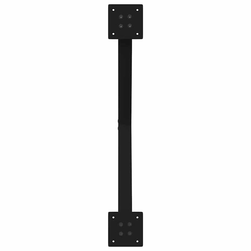 vidaXL 2 db fekete, X alakú acél dohányzóasztal láb 70 x (42-43) cm