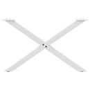 vidaXL 2 db fehér, X alakú dohányzóasztal láb 70 x (42-43) cm acél