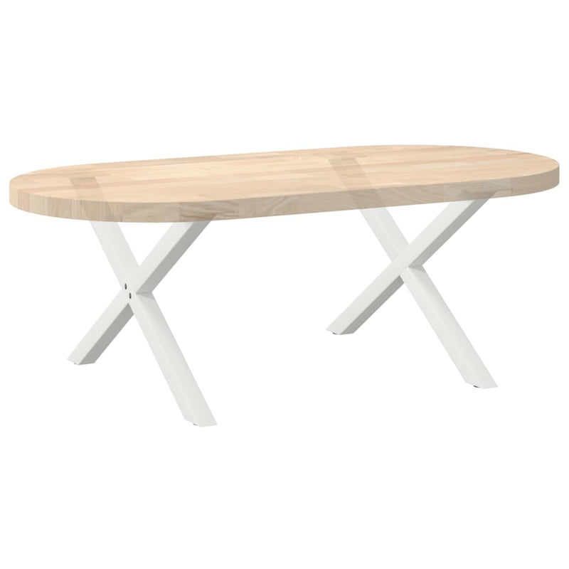vidaXL 2 db fehér, X alakú dohányzóasztal láb 70 x (42-43) cm acél