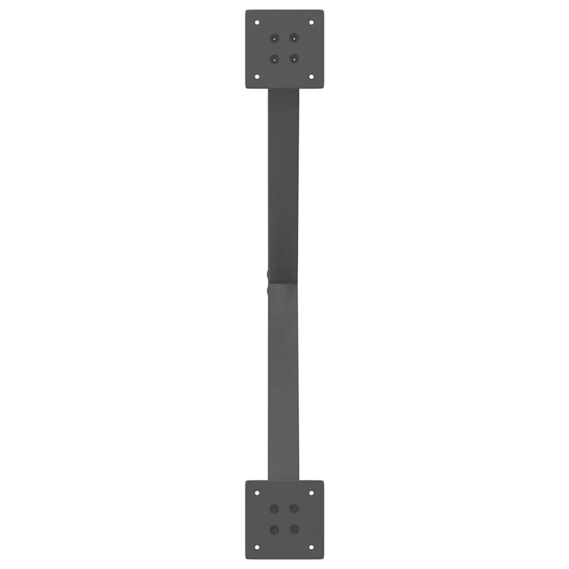 vidaXL 2 db antracitszürke X-alakú acél dohányzóasztal láb 70 x (42-43) cm