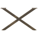 vidaXL 2 db X alakú natúr acél dohányzóasztal láb 70 x (42-43) cm