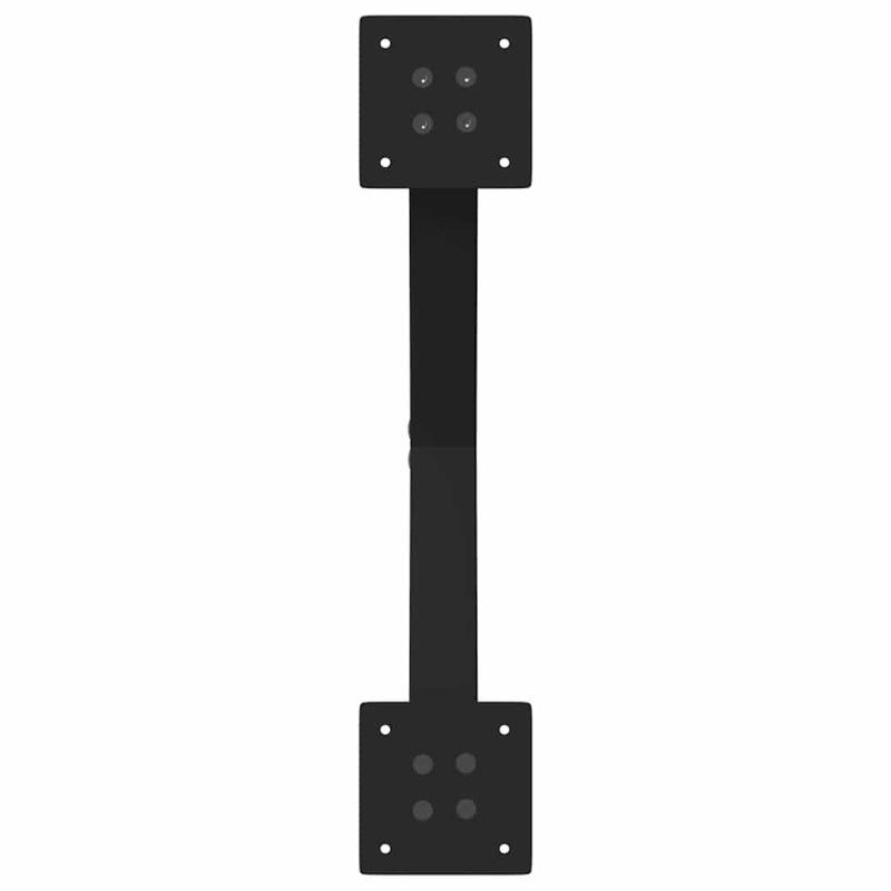 vidaXL 2 db X alakú étkezőasztal láb fekete acél 57 x (72-73) cm