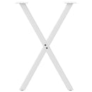 vidaXL 2 db fehér, X alakú étkezőasztal láb 57 x (72-73) cm acél étkezőasztalhoz