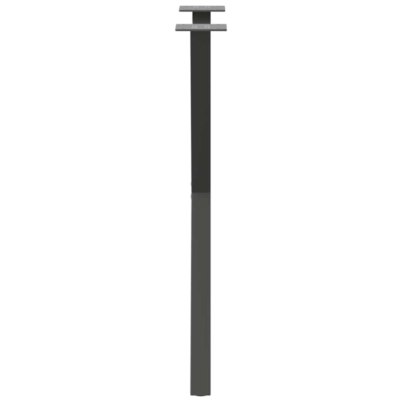 vidaXL 2 db antracitszürke X-alakú acél étkezőasztalláb 57x(72-73) cm