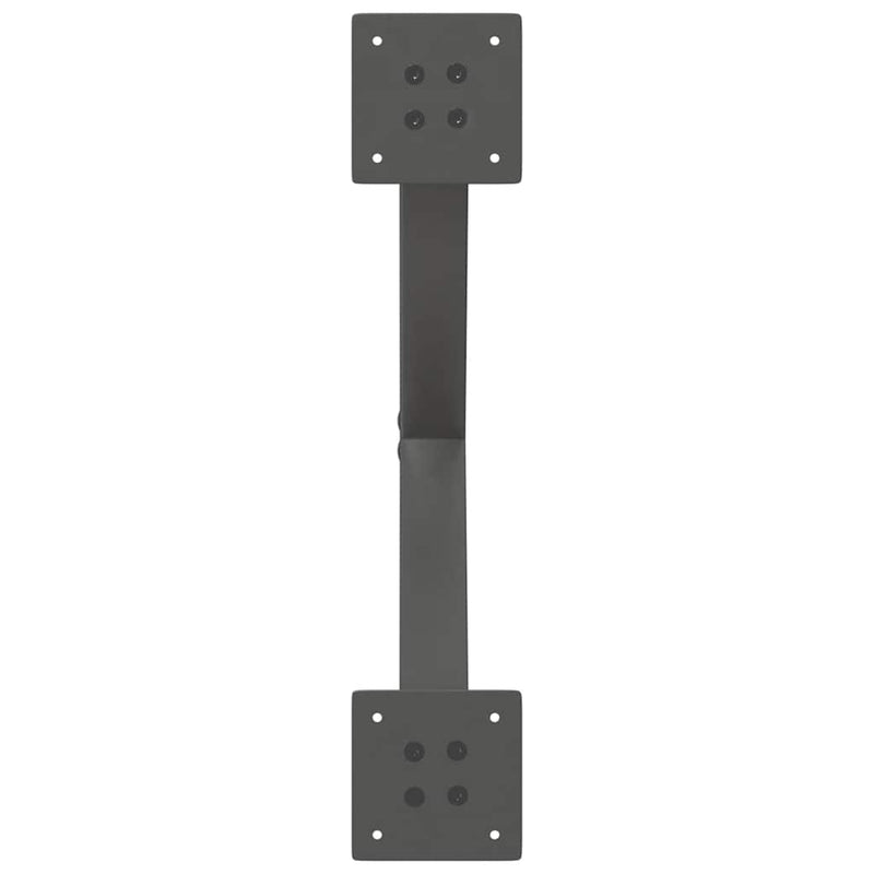 vidaXL 2 db antracitszürke X-alakú acél étkezőasztalláb 57x(72-73) cm
