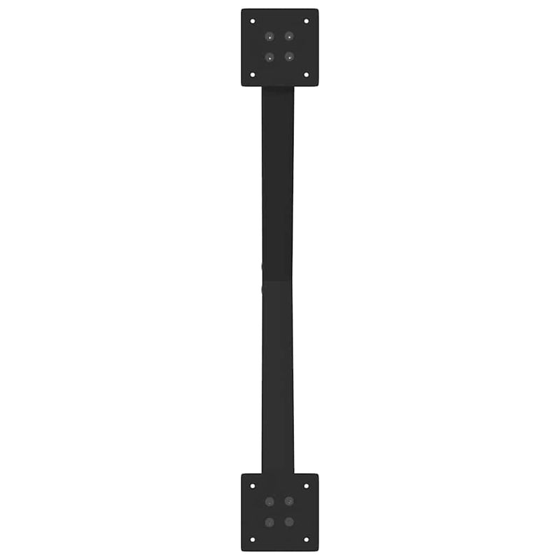 vidaXL 2 db X alakú étkezőasztal láb fekete, 70 x (72-73) cm acél