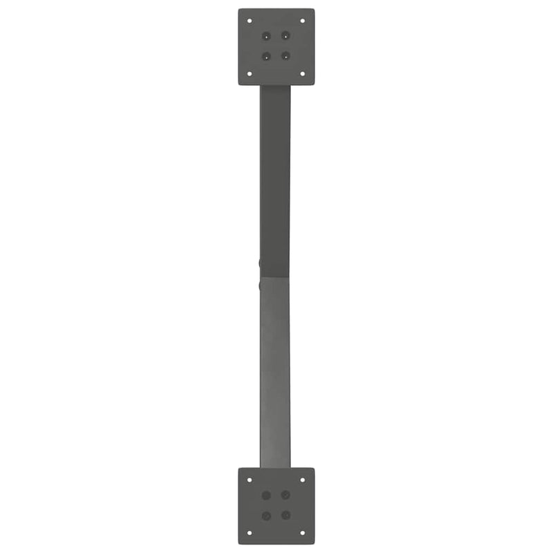 vidaXL 2 db antracitszürke X-alakú acél étkezőasztal láb 70x(72-73) cm