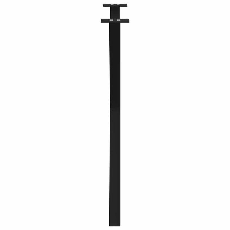 vidaXL 2 db X alakú étkezőasztal láb fekete 80 x (72-73) cm acél étkezőasztal láb