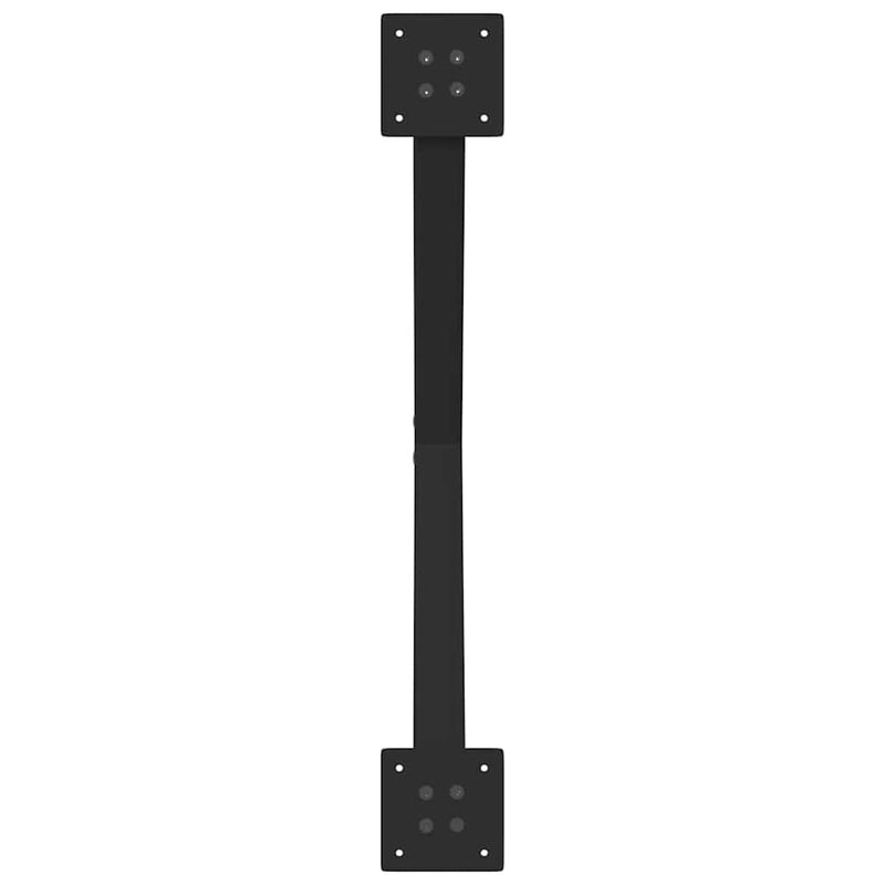 vidaXL 2 db X alakú étkezőasztal láb fekete 80 x (72-73) cm acél étkezőasztal láb