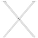 vidaXL 2 db X alakú étkezőasztal láb fehér 80 x (72-73) cm acél étkezőasztal láb