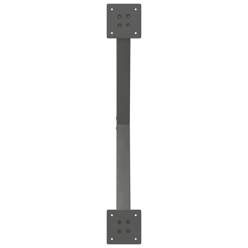 vidaXL 2 db antracitszürke X alakú acél étkezőasztal láb 80x(72-73) cm