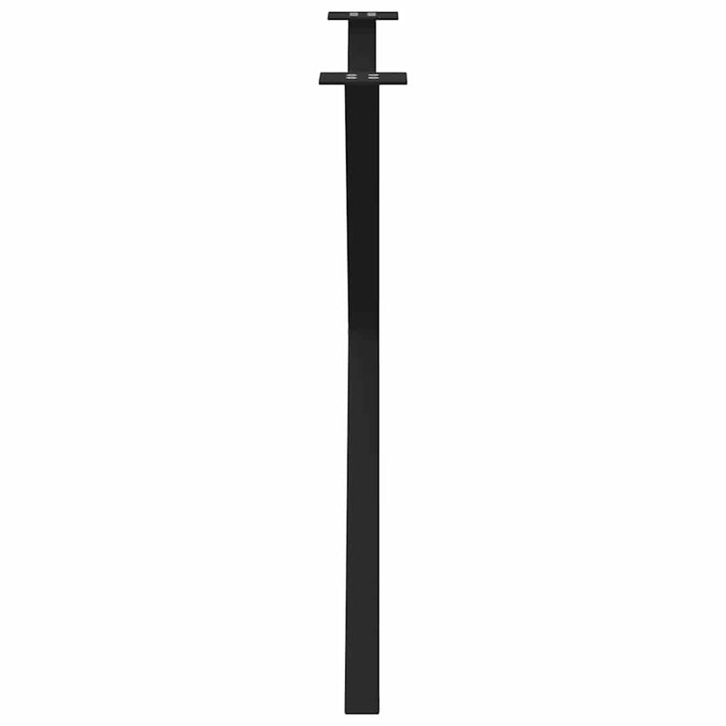 vidaXL 2 db X alakú étkezőasztal láb fekete, 90 x (72-73) cm acél