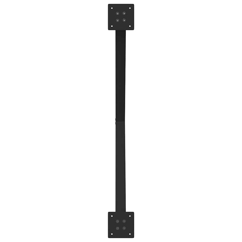 vidaXL 2 db X alakú étkezőasztal láb fekete, 90 x (72-73) cm acél
