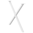 vidaXL 2 db X alakú étkezőasztal láb fehér 90 x (72-73) cm acél étkezőasztal láb