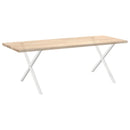 vidaXL 2 db X alakú étkezőasztal láb fehér 90 x (72-73) cm acél étkezőasztal láb