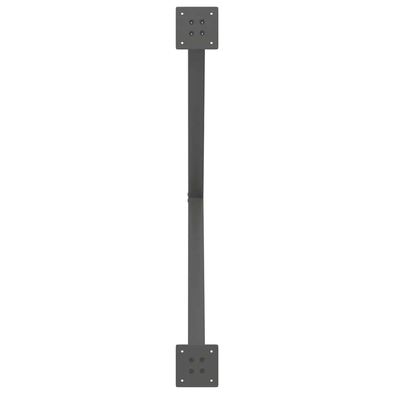 vidaXL 2 db antracitszürke X alakú acél étkezőasztal láb 90 x (72-73) cm