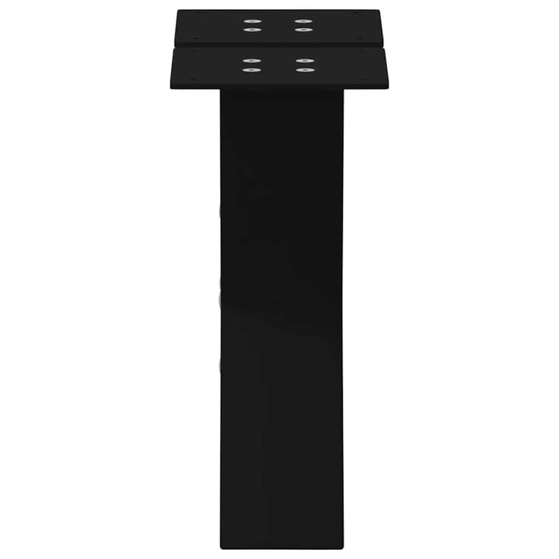 vidaXL 2 db fekete, X alakú acél dohányzóasztal láb 30 x (30-31) cm