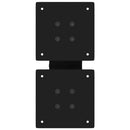 vidaXL 2 db fekete, X alakú acél dohányzóasztal láb 30 x (30-31) cm