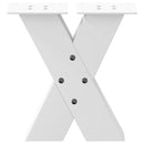 vidaXL 2 db fehér, X alakú acél dohányzóasztal láb 30 x (30-31) cm