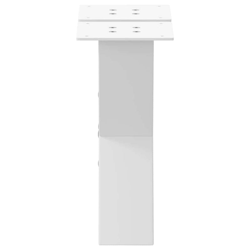 vidaXL 2 db fehér, X alakú acél dohányzóasztal láb 30 x (30-31) cm