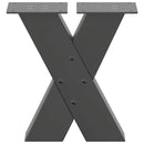 vidaXL 2 db antracitszürke X alakú acél dohányzóasztal láb 30x(30-31) cm