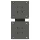 vidaXL 2 db antracitszürke X alakú acél dohányzóasztal láb 30x(30-31) cm